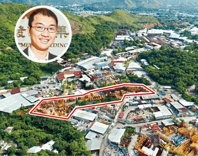 ■土地小組成員彭一邦(圓圖)在坪輋擁大幅土地(紅框示),被質疑涉利益衝突。 ■土地小組成員彭一邦(圓圖)在坪輋擁大幅土地(紅框示),被質疑涉利益衝突。