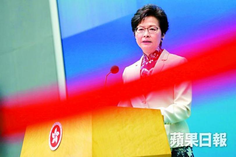 ■林鄭月娥在演辭中稱任何人都有責任向衝擊國家主權說不。
■林鄭月娥在演辭中稱任何人都有責任向衝擊國家主權說不。