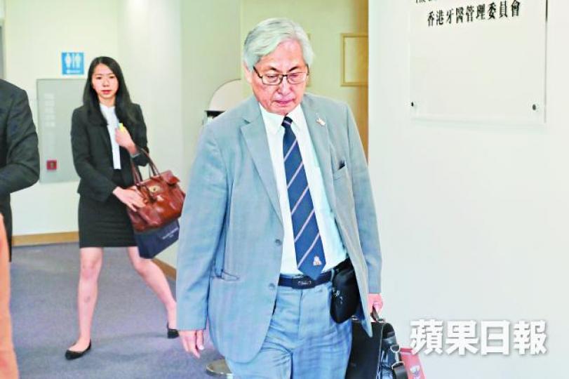 ■劉孟蛟昨出席紀律研訊。夏家朗攝 ■劉孟蛟昨出席紀律研訊。夏家朗攝