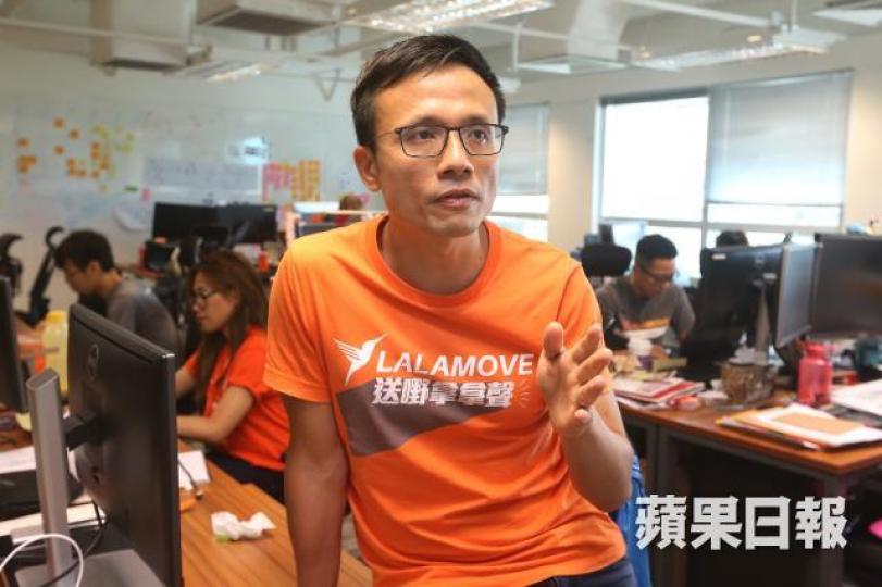 ■Lalamove創辦人周勝馥表示,現時求才若渴。王子俊攝
■Lalamove創辦人周勝馥表示,現時求才若渴。王子俊攝