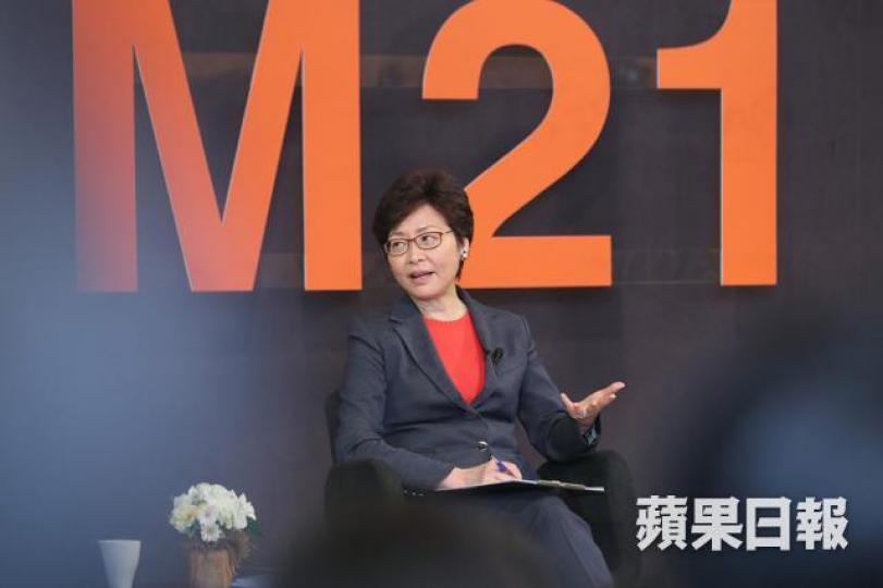 ■林鄭月娥在論壇上拒承諾不再DQ立會參選人。 ■林鄭月娥在論壇上拒承諾不再DQ立會參選人。