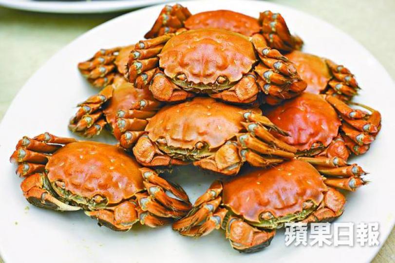 ■今年供港大閘蟹屢驗出含致癌物。資料圖片