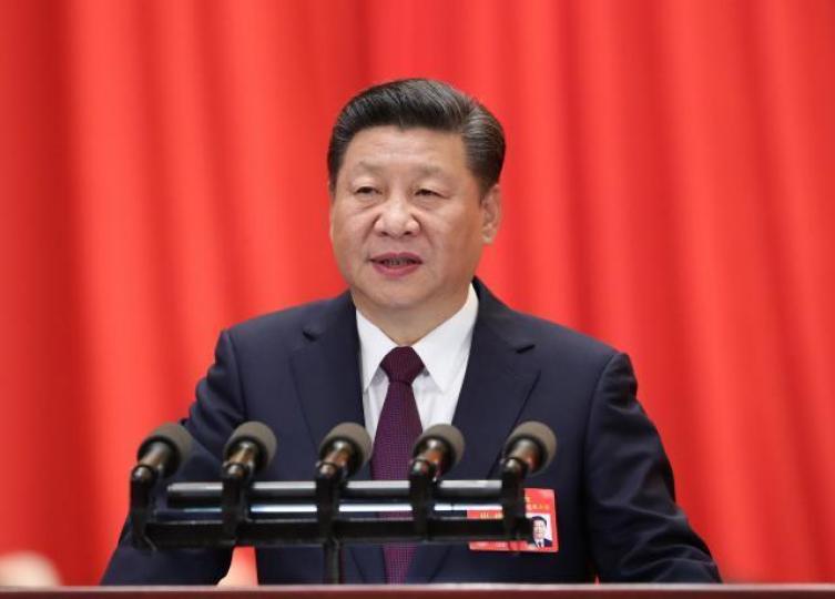 ■習近平昨日發表十九大講話,歷時逾3小時。新華社 ■習近平昨日發表十九大講話,歷時逾3小時。新華社