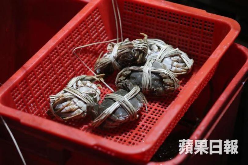■去年食安中心驗出有內地大閘蟹致癌物二噁英超標。 ■去年食安中心驗出有內地大閘蟹致癌物二噁英超標。