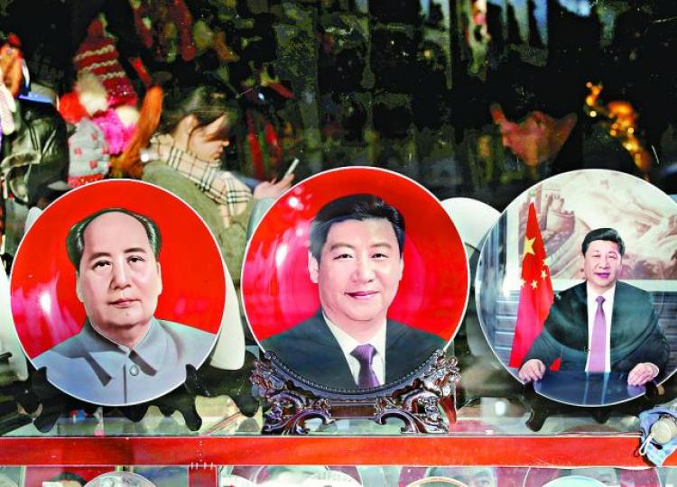 ■習近平與毛澤東並駕齊驅。
■習近平與毛澤東並駕齊驅。