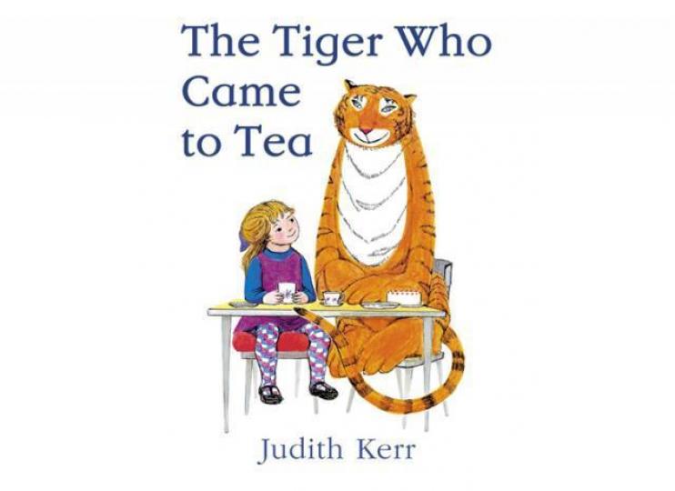 ■《The Tiger Who Came to Tea》是Judith Kerr在半世紀前給子女創作的故事。互聯網圖片 ■《The Tiger Who Came to Tea》是Judith Kerr在半世紀前給子女創作的故事。互聯網圖片