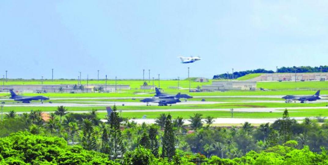 ■關島美軍安德森空軍基地。 路透社 ■關島美軍安德森空軍基地。 路透社