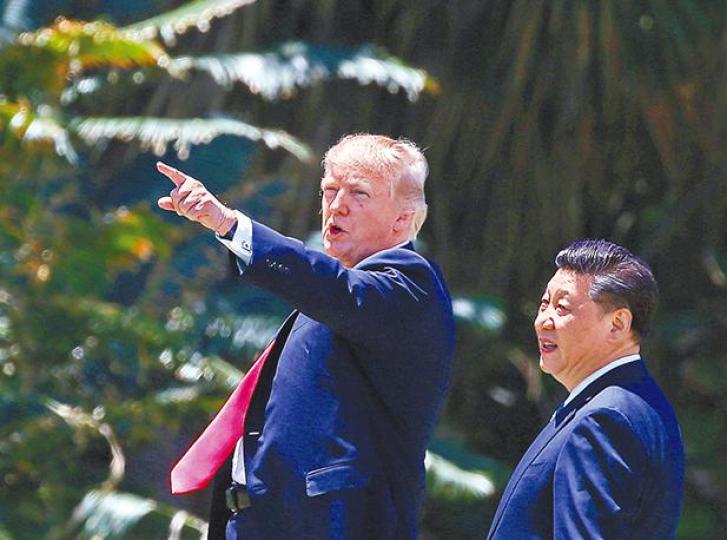 ■中方聲明有特別安排接待特朗普,以答謝他4月時在海湖莊園招待習近平。路透社 ■中方聲明有特別安排接待特朗普,以答謝他4月時在海湖莊園招待習近平。路透社