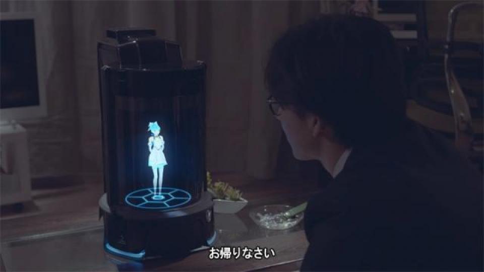 ■日本廠商Vinclu推出的全息投影「Gatebox」智能管家。 ■日本廠商Vinclu推出的全息投影「Gatebox」智能管家。