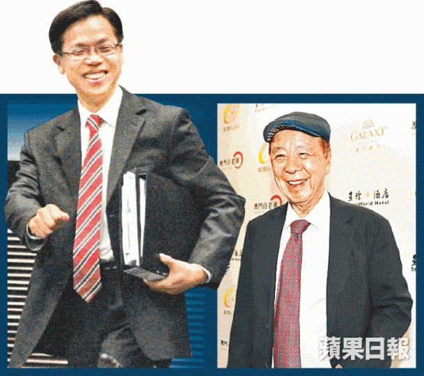 ■梁敬國離任副局後,下周一將到嘉華國際集團履新,助呂志和(右圖)處理業務。
■梁敬國離任副局後,下周一將到嘉華國際集團履新,助呂志和(右圖)處理業務。