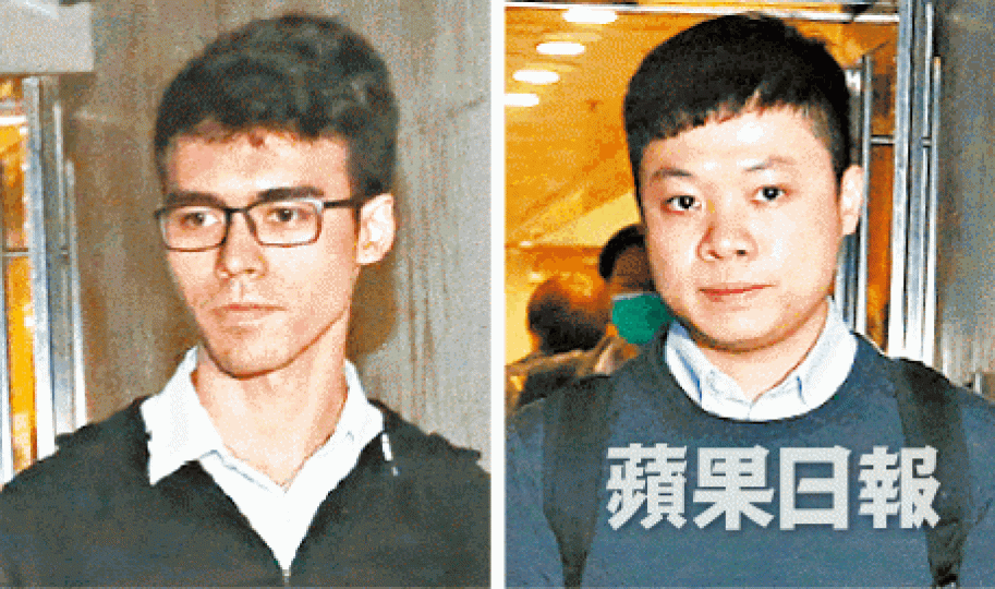 ■兩名被告彭艾烈(左圖)及胡啟賦(右圖)昨晚離開法院。
■兩名被告彭艾烈(左圖)及胡啟賦(右圖)昨晚離開法院。