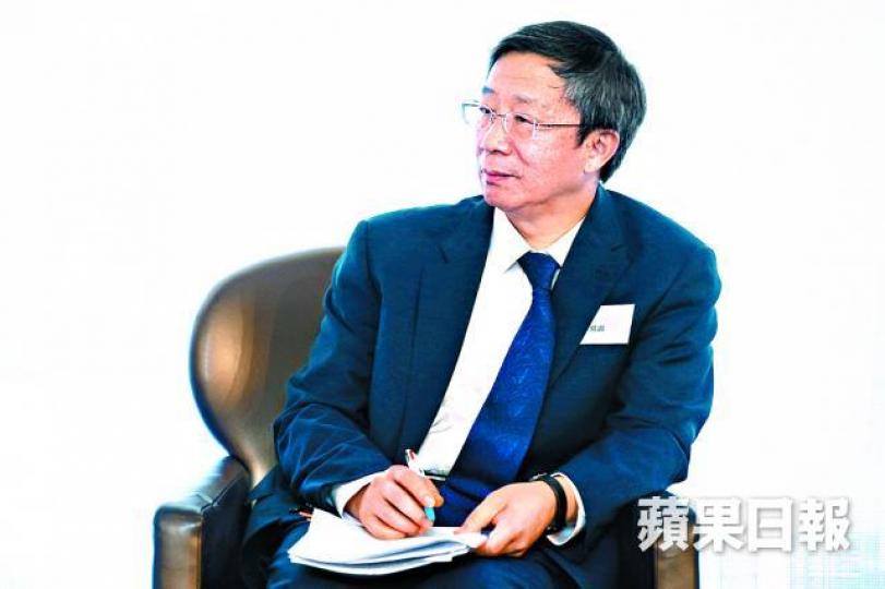 ■人行易綱昨來港出席團結香港基金舉辦的活動。馬泉崇攝 ■人行易綱昨來港出席團結香港基金舉辦的活動。馬泉崇攝