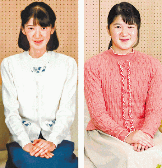 ■愛子近照(右圖)與今年2月(左圖)相比圓潤不少。美聯社 ■愛子近照(右圖)與今年2月(左圖)相比圓潤不少。美聯社
