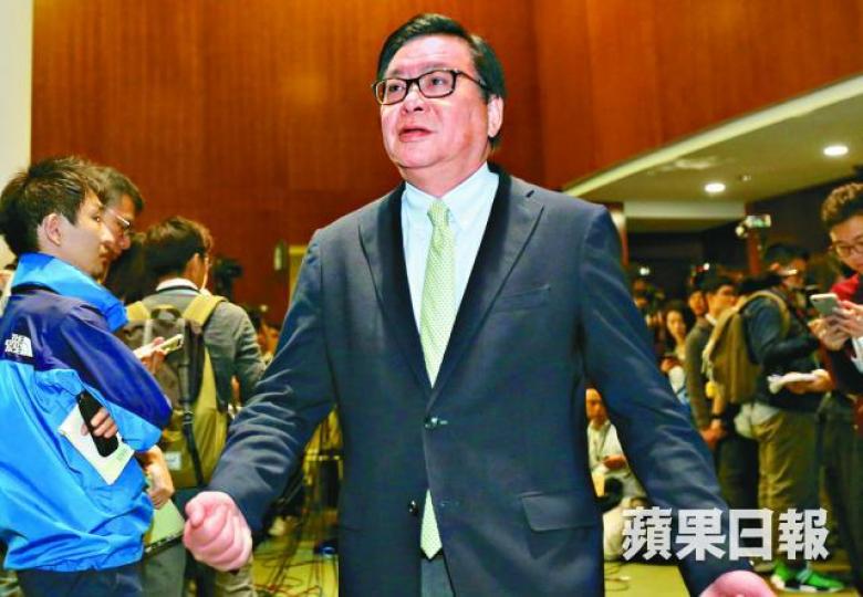 ■林健鋒指「上面」不滿補選日期。
■林健鋒指「上面」不滿補選日期。