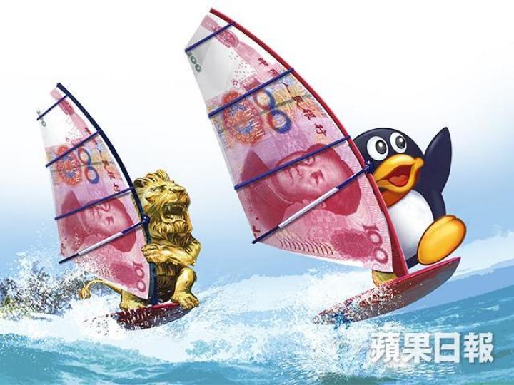 ■北水昨湧入騰訊及滙控,帶動股價上升。■港股連續三日反彈。李潤芳攝 ■北水昨湧入騰訊及滙控,帶動股價上升。■港股連續三日反彈。李潤芳攝