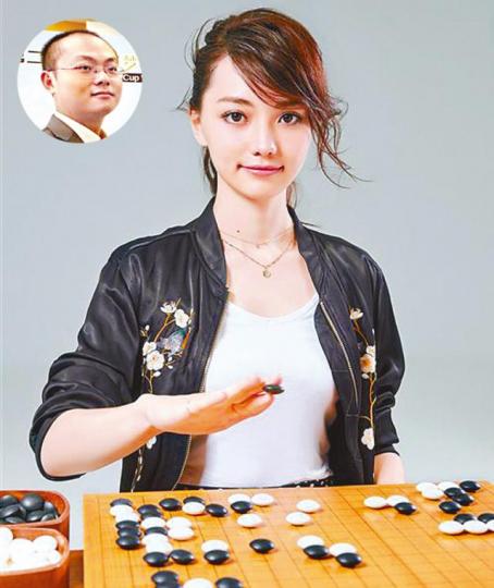 ■大陸圍棋國手唐韋星(圓圖)怒批台圍棋女神黑嘉嘉「台獨」。 ■大陸圍棋國手唐韋星(圓圖)怒批台圍棋女神黑嘉嘉「台獨」。