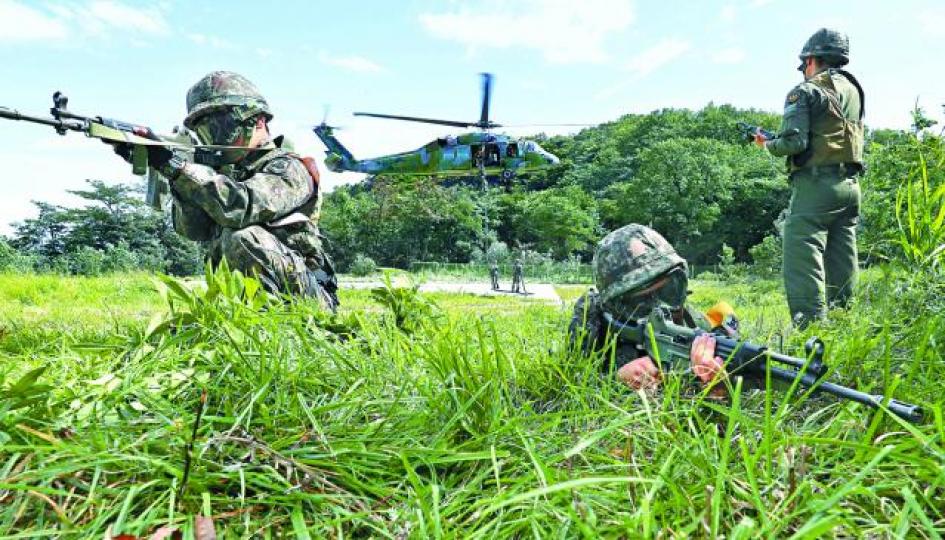■南韓頻頻軍演,以應對北韓的軍事威脅。資料圖片 ■南韓頻頻軍演,以應對北韓的軍事威脅。資料圖片