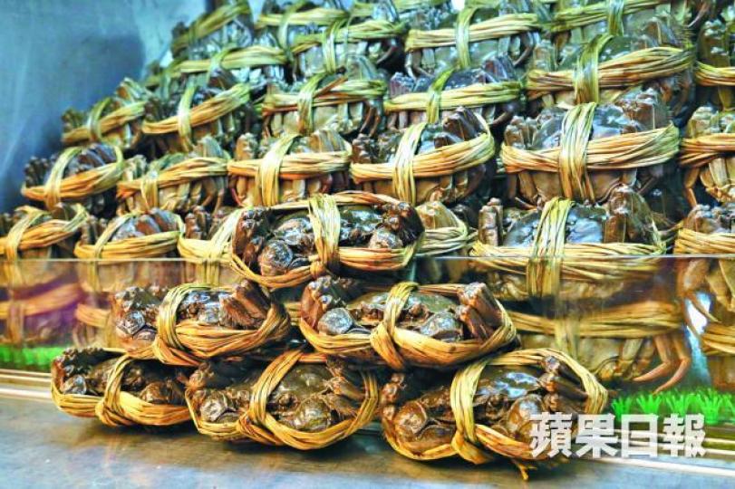 ■食安中心指會對內地進口大閘蟹採取扣檢安排。資料圖片 ■食安中心指會對內地進口大閘蟹採取扣檢安排。資料圖片