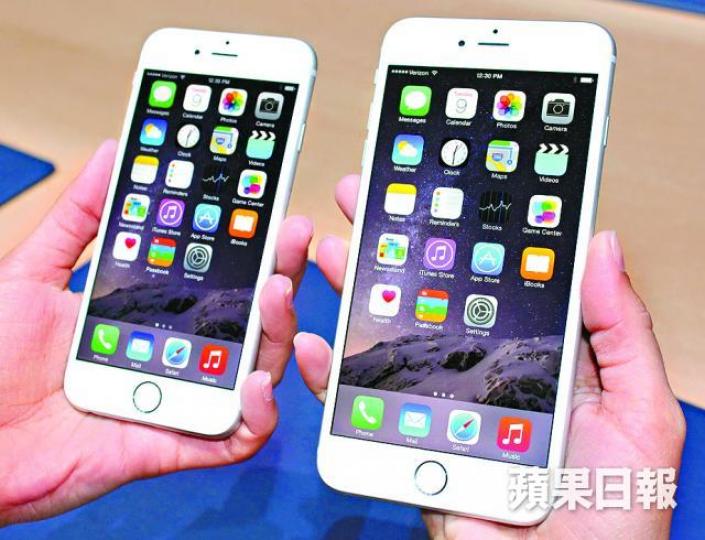 ■蘋果指拖慢舊款iPhone為避免老化電池自動關機,涉及型號包括iPhone6(左)及iPhone6 Plus(右)。 ■蘋果指拖慢舊款iPhone為避免老化電池自動關機,涉及型號包括iPhone6(左)及iPhone6 Plus(右)。