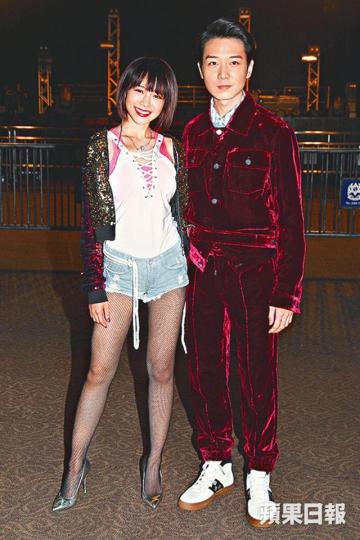 ■林明禎前晚在見面會與BabyJohn合唱。
■林明禎前晚在見面會與BabyJohn合唱。