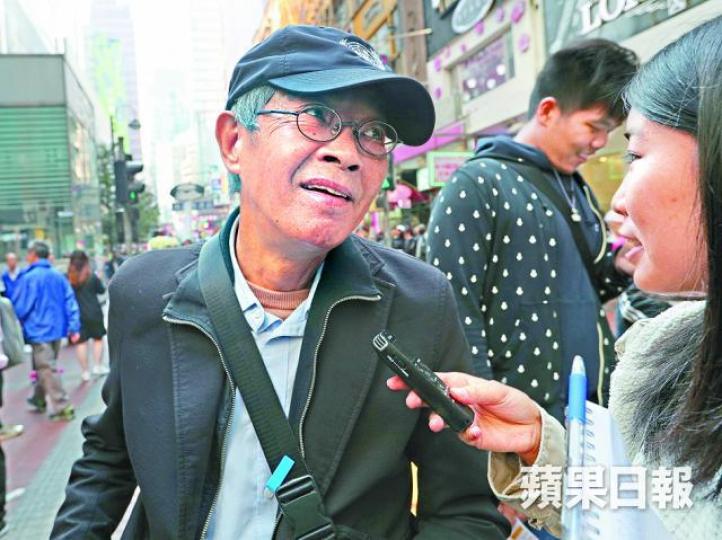 ■林榮基昨現身遊行,指一地兩檢已令法治淪陷。張志華攝 ■林榮基昨現身遊行,指一地兩檢已令法治淪陷。張志華攝