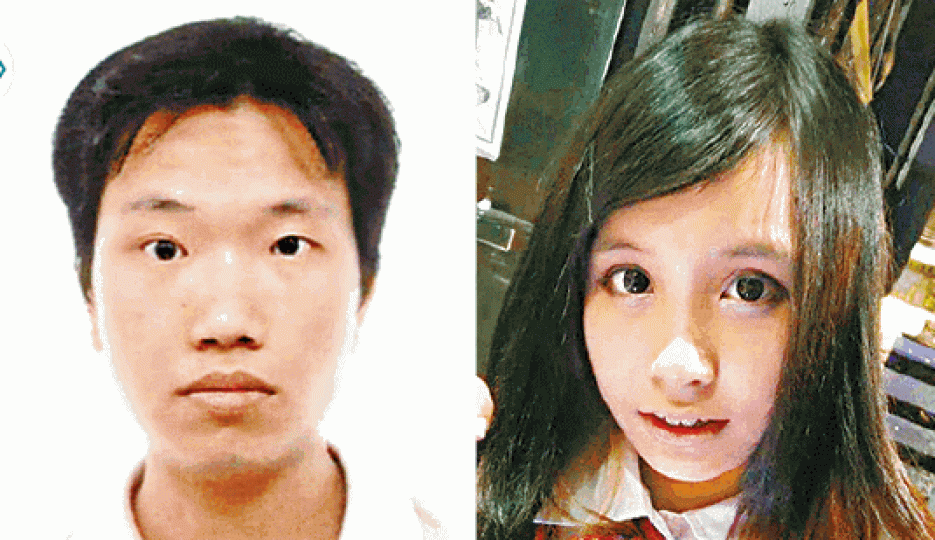 ■被告劉璋輝(左圖)涉虐殺私影少女郭惠明(右圖)。資料圖片 ■被告劉璋輝(左圖)涉虐殺私影少女郭惠明(右圖)。資料圖片