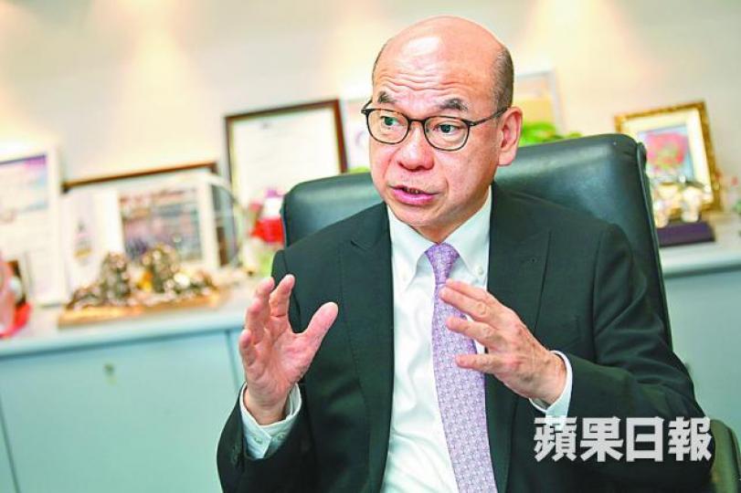 ■中原地產亞太區副主席兼住宅部總裁陳永傑。陳海威攝 ■中原地產亞太區副主席兼住宅部總裁陳永傑。陳海威攝