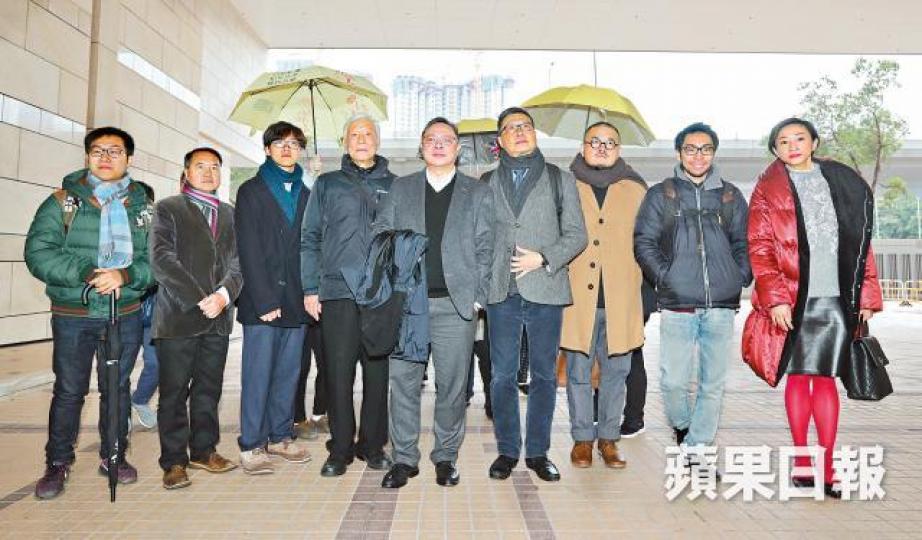 ■佔中案九名被告昨出庭進行審前覆核。 ■佔中案九名被告昨出庭進行審前覆核。