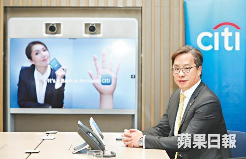 ■花旗林智剛表示，業務數碼化並不代表要減少銀行客戶經理數目。李家皓攝