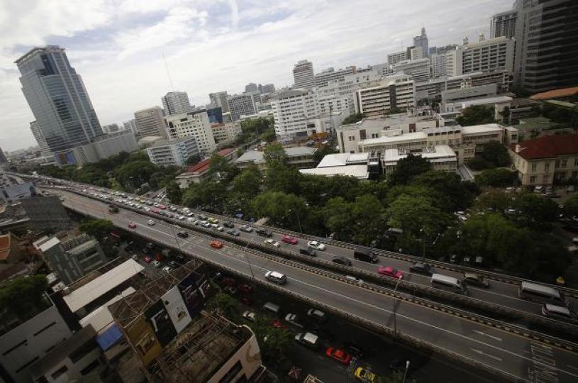 ■曼谷交通除了空鐵BTS或MRT、篤篤車，叫車軟件Uber或Grab也越趨常見。資料圖片