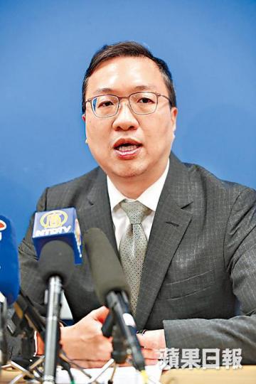 ■林定國昨在記者會稱尊重選舉結果。 ■林定國昨在記者會稱尊重選舉結果。