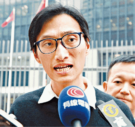■朱凱廸昨澄清沒阻馮檢基參選。張柏基攝 ■朱凱廸昨澄清沒阻馮檢基參選。張柏基攝