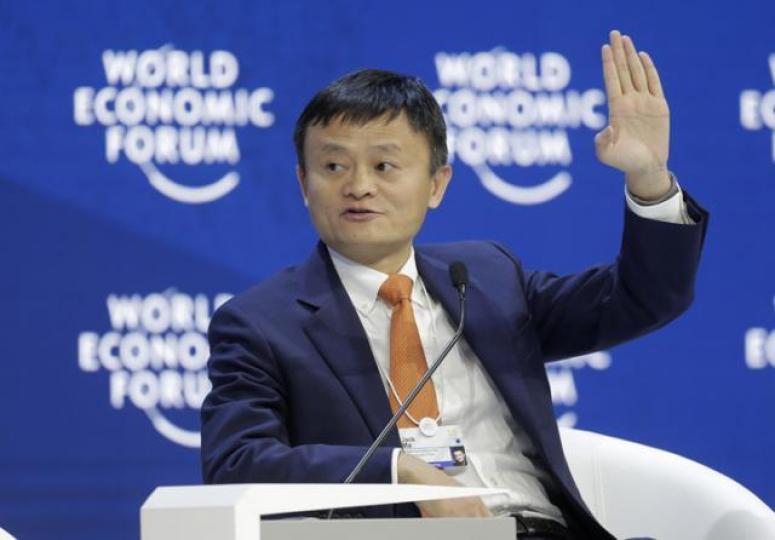 ■馬雲去到達沃斯經濟論壇,即刻組織一個「世界頂級」飯局。美聯社 ■馬雲去到達沃斯經濟論壇,即刻組織一個「世界頂級」飯局。美聯社