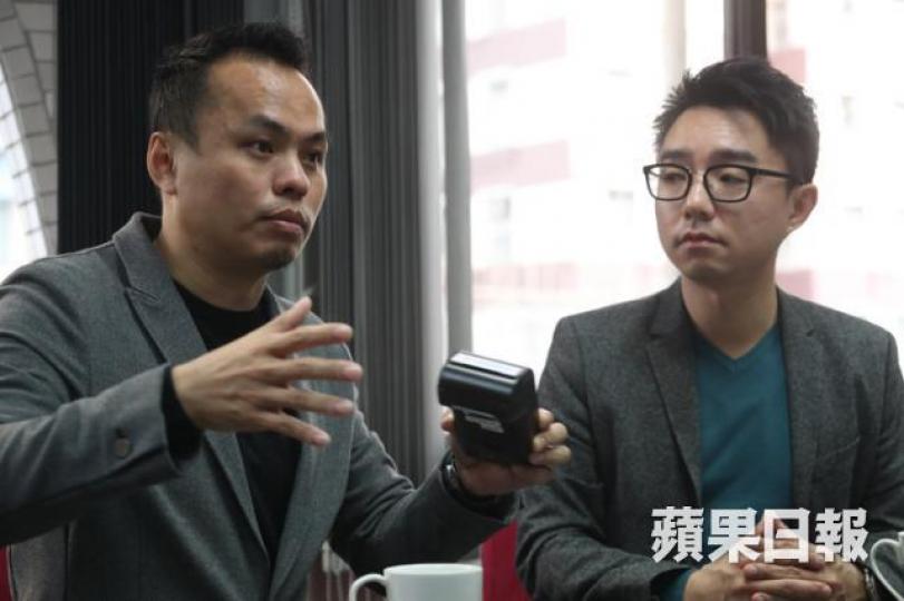 ■樂視前總裁莫翠天(左)及俊盟主席勞俊傑(右)。何家達攝 ■樂視前總裁莫翠天(左)及俊盟主席勞俊傑(右)。何家達攝