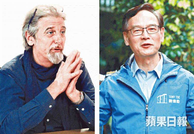 ■司馬文(左圖)將與謝偉銓(右圖)競逐立法會建測界議席。 ■司馬文(左圖)將與謝偉銓(右圖)競逐立法會建測界議席。