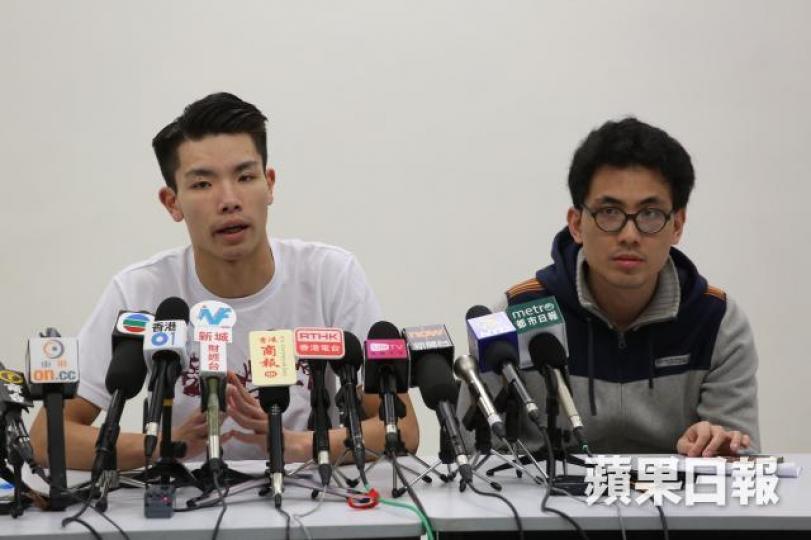 ■劉子頎(左)和陳樂行可即日復課。 ■劉子頎(左)和陳樂行可即日復課。