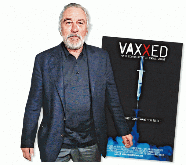 ■羅拔迪尼路2016年因受壓，撤回在翠貝卡影展選播反疫苗電影《Vaxxed》的決定。
