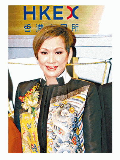 ■余安安噚日現身撐龍昇集團。
■余安安噚日現身撐龍昇集團。