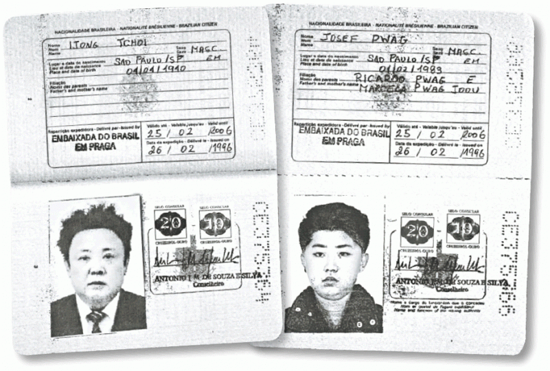 ■金正日(左)和金正恩的巴西護照影印本。 路透社
■金正日(左)和金正恩的巴西護照影印本。 路透社