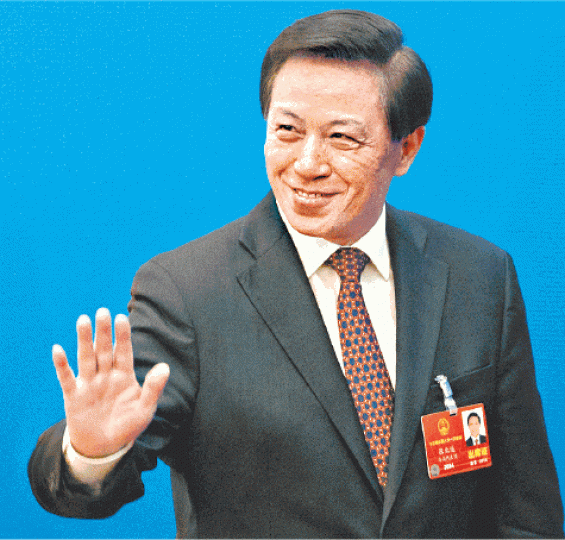 ■張業遂接棒傅瑩成為人大發言人,昨首次亮相。 ■張業遂接棒傅瑩成為人大發言人,昨首次亮相。