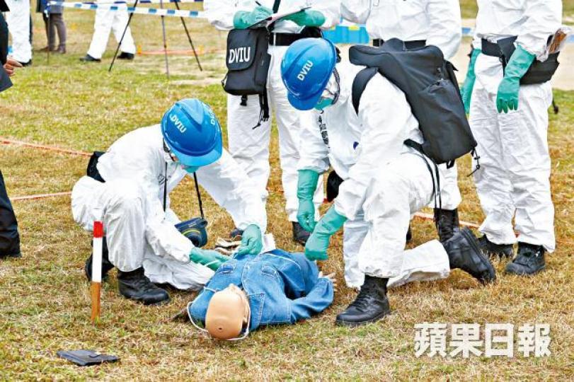 ■災難遇害者辨認組目前有640名成員;圖為人員訓練情況。李錦鏵攝 ■災難遇害者辨認組目前有640名成員;圖為人員訓練情況。李錦鏵攝