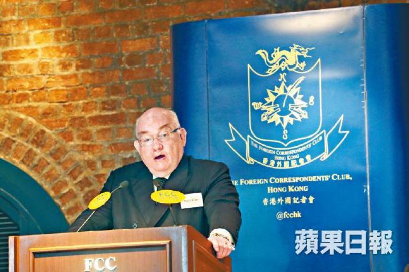 ■大律師公會主席戴啟思稱港獨議題或會再觸發釋法。張志華攝
