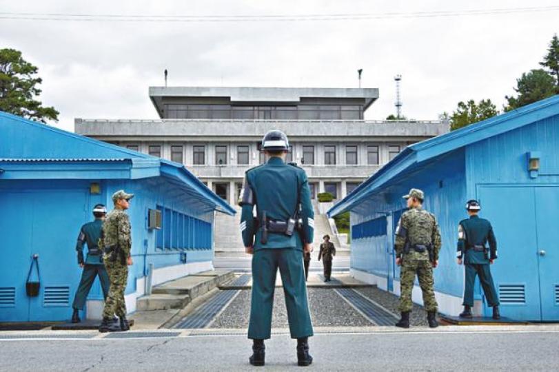 ■位於兩韓邊界的板門店是特朗普與金正恩可能的會面地點之一。美聯社 ■位於兩韓邊界的板門店是特朗普與金正恩可能的會面地點之一。美聯社