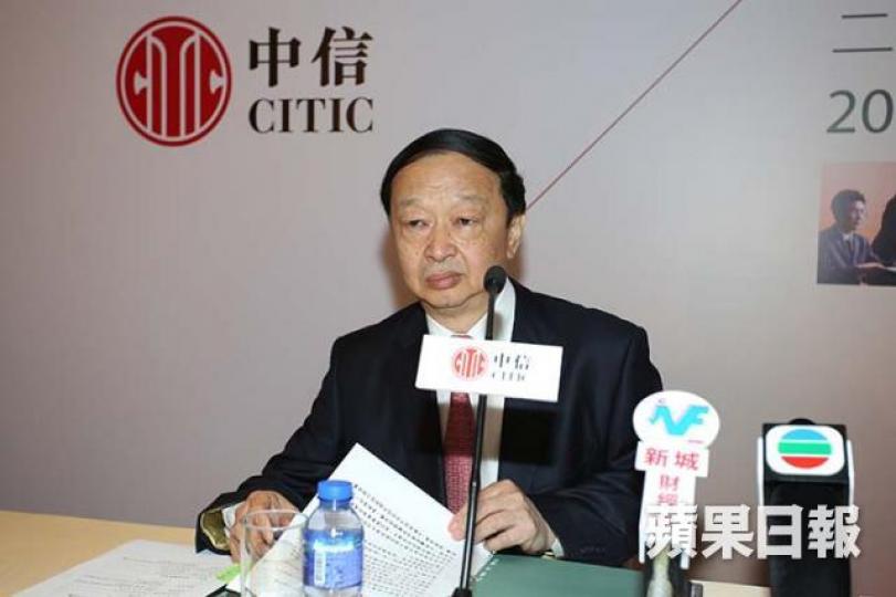■常振明當年南下出任中信泰富董事長,撲救炒燶外滙嘅中信泰富,被稱為救火隊隊長。 資料圖片 ■常振明當年南下出任中信泰富董事長,撲救炒燶外滙嘅中信泰富,被稱為救火隊隊長。 資料圖片