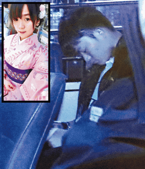 ■被告陳同佳被扣上手銬,由囚車押送出庭;小圖為死者潘曉穎。朱永倫攝
■被告陳同佳被扣上手銬,由囚車押送出庭;小圖為死者潘曉穎。朱永倫攝
