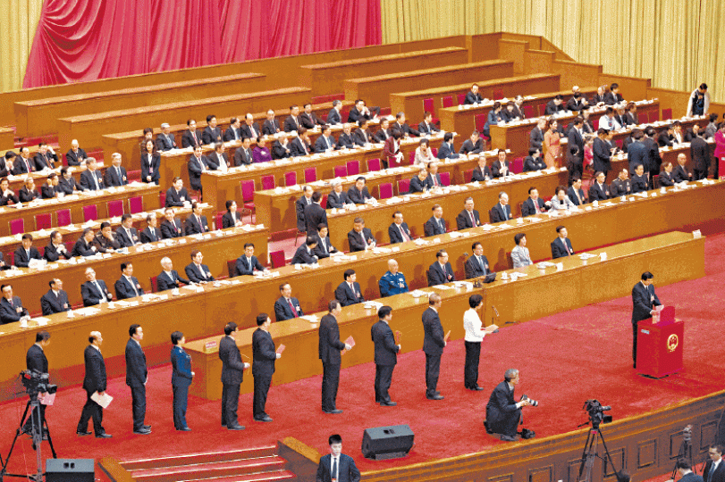 ■全國人大昨投票選出新一屆國家領導人。美聯社 ■全國人大昨投票選出新一屆國家領導人。美聯社
