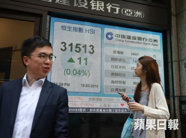 ■港股昨日收市僅升11點或不足0.1%,收報31513點。譚德潤攝
■港股昨日收市僅升11點或不足0.1%,收報31513點。譚德潤攝