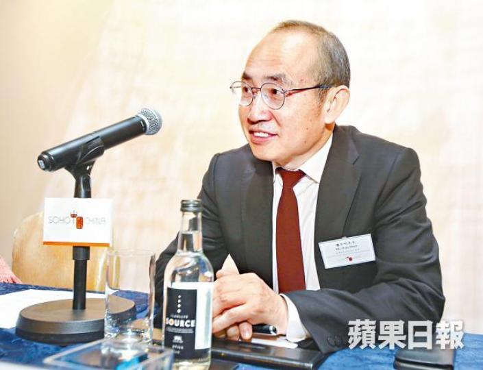 ■SOHO中國董事長潘石屹表示,現正物色購買大型項目。
■SOHO中國董事長潘石屹表示,現正物色購買大型項目。