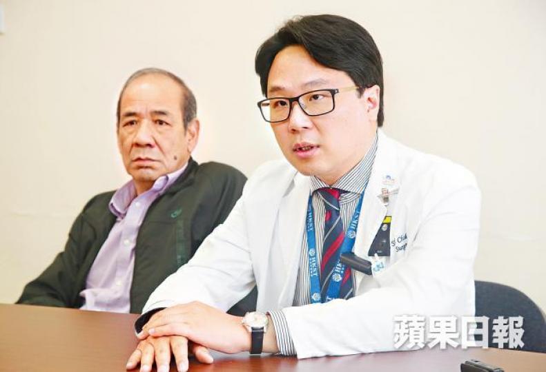 ■港大醫學院外科學系臨床副教授竺兆豪(右)
■港大醫學院外科學系臨床副教授竺兆豪(右)