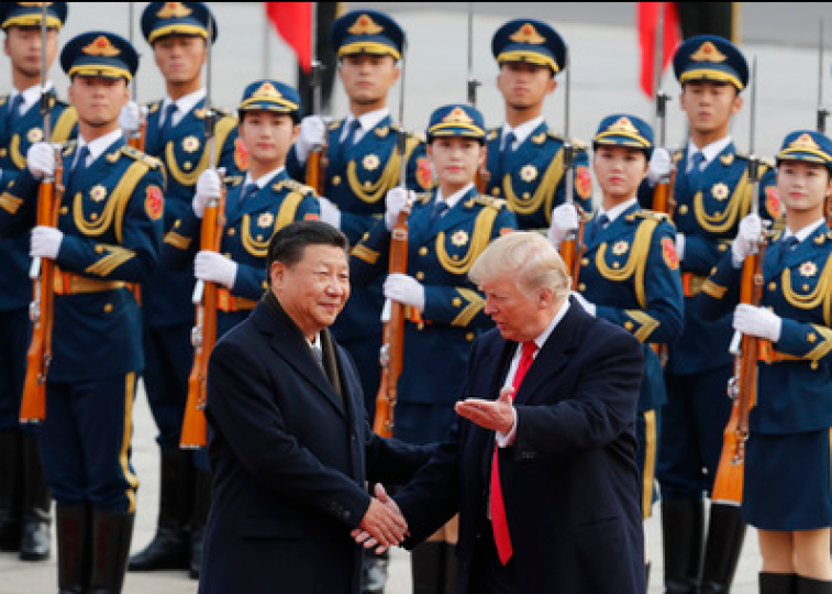 中國國家主席習近平(左)、美國總統特朗普 中國國家主席習近平(左)、美國總統特朗普